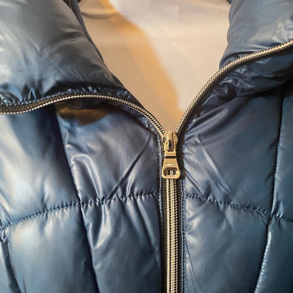 Dark Teal blue GUESS Down alternative Puffy Coat - Picture 8 of 16